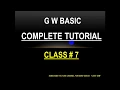 GW Basic Tutorial Commands How to operate gw basic commands cs by sam
