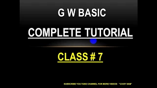 GW Basic Tutorial Commands How to operate gw basic commands cs by sam