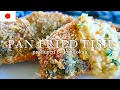 Japanese pan fried fish and tartar sauce Crispy and juicy