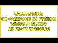 Calculating co-variance in Python without Numpy or Stats modules
