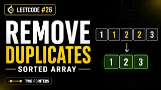 LeetCode 26 Remove Duplicates from Sorted Array Java DSA Solution
