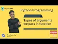 How many types of arguments pass in function