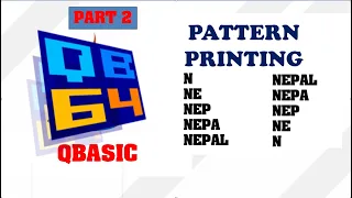 STRING PATTERN PRINTING in QBasic Part 2 using LEFT Make Easy