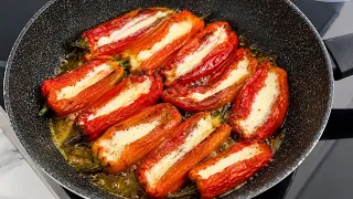 Receta më e Shijshme Verore 😍 Speca me Gjizë dhe Vezë 🌶️