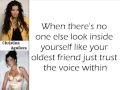 Download Lagu Christina Aguilera - The Voice Within (Lyrics On Screen)