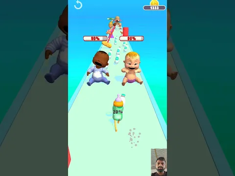 🤯 Baby Bottle Runner level -4 #shorts #games #funny