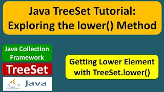 Java TreeSet Tutorial Exploring the lower Method Java Collection Framework