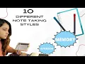 10 different note taking styles Boost productivity series Guilt Free Mind