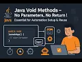 Java Method Without Parameters Return Type Explained Automation Testing for Testers