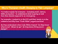 Plain Language Emergency Codes