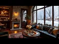 Smooth Piano Jazz Music ☕ Smooth Jazz Music \u0026 Warm Fireplace Ambience for Study and Relax ❄️