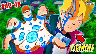 (42-48) He Awakens the Power of Nine Tailed Monster Inside Him Explained in Hindi || Boruto ||