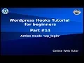 Wordpress Hooks Tutorial for beginners from scratch Action hook wp - login