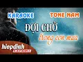 Karaoke Đợi Chờ Trong Cơn Mưa | Nhạc trẻ Tone Nam | Hiệp Định Studio