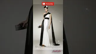 فساتين فخمة باللونين الأبيض و الأسود للمناسبات و الأفراح 