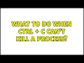 What to do when Ctrl C can t kill a process 9 Solutions