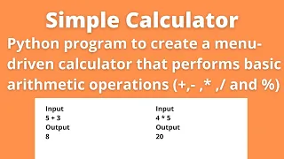 Python program to create a menu-driven calculator that perform basic operations Grand Assignment 3
