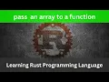 How to pass an array to a function Rust Language