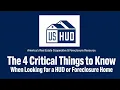 HUD and Foreclosure Homes The 4 Things Nobody Tells Buyers