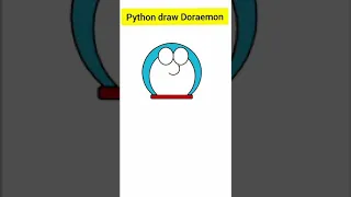Python turtle draw cartoon character Doraemon