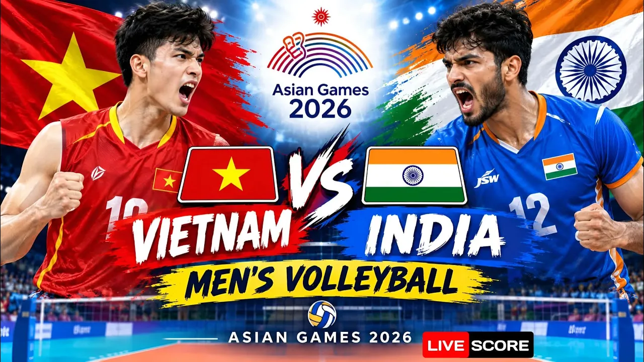VIETNAM vs INDIA | Men's Volleyball | Asian Games 2026 LIVE Score Update