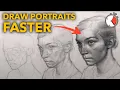 How I got FASTER at PORTRAIT DRAWING