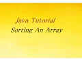 Java Program to Sort Array in Ascending Order