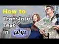 How to translate text in Php Updated