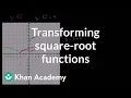 Flipping and shifting radical functions Functions and their graphs Algebra II Khan Academy