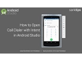 How to Open Call Dialer with Intent in Android Studio Sanktips