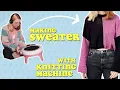I made a two tone sweater with a Sentro knitting machine