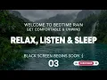 BLACK SCREEN Rain Under Moonlit Clouds 🌙 Gentle Rain and Thunder Sounds for a Calm Night of Sleep