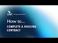 How to Complete A Housing Contract