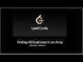 LeetCode o n time complexity and constant space solution for Finding All Duplicates in an Array