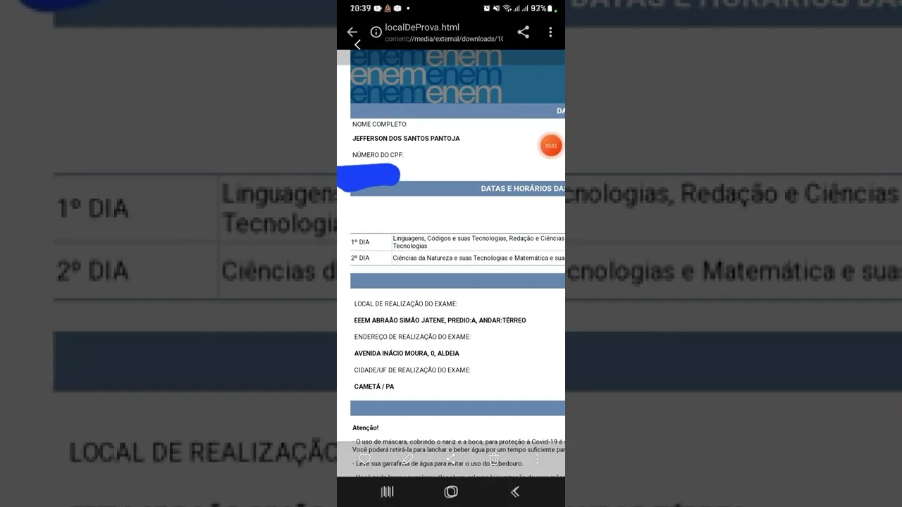 como acessar o cartão de confirmação do Enem 2022 + local da prova!!