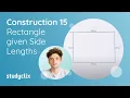 15 Maths Construction 15 - Rectangle given side lengths Leaving Cert Geometry Proof