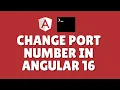 How to change port number in Angular 16