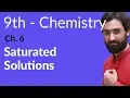 Matric part 1 Chemistry Saturated Solutions - Chapter 6 Solutions