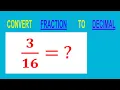 CONVERT FRACTION TO DECIMAL