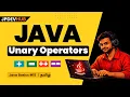 Java Unary Operators in Tamil and -