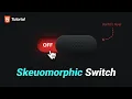Skeuomorphic Switch Using CSS On Off Switch CSS 3d Animated Switch