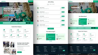 Create A Responsive Online Job Portal Website Using HTML CSS and JavaScript With Source Code