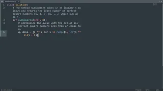 Leetcode 279 Perfect Squares in Python Python Leetcode Python Coding Tutorial Python ASMR