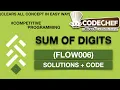 Program of Sum of Digits in a Number codechef Competitive Programming
