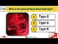 Quiz on Blood Basic Level Blood Trivia Questions and Answers Test Your Knowledge on Blood