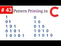 Binary Right Angled Triangle in C Number Pattern in C C programming c tutorial in hindi C C