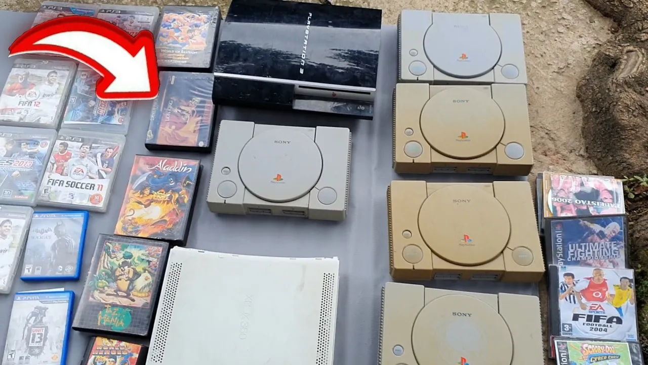 Caçada gamer #479 Playstation 1 ps3 Xbox one X Xbox one s Nintendo switch OLED na feira do rolo!!
