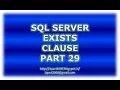 Exists clause in SQL Server - Part 29
