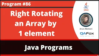 Java program to right rotate an Array by 1 element