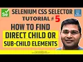 Selenium CSS Selector - Finding Direct Child or Sub-child Elements